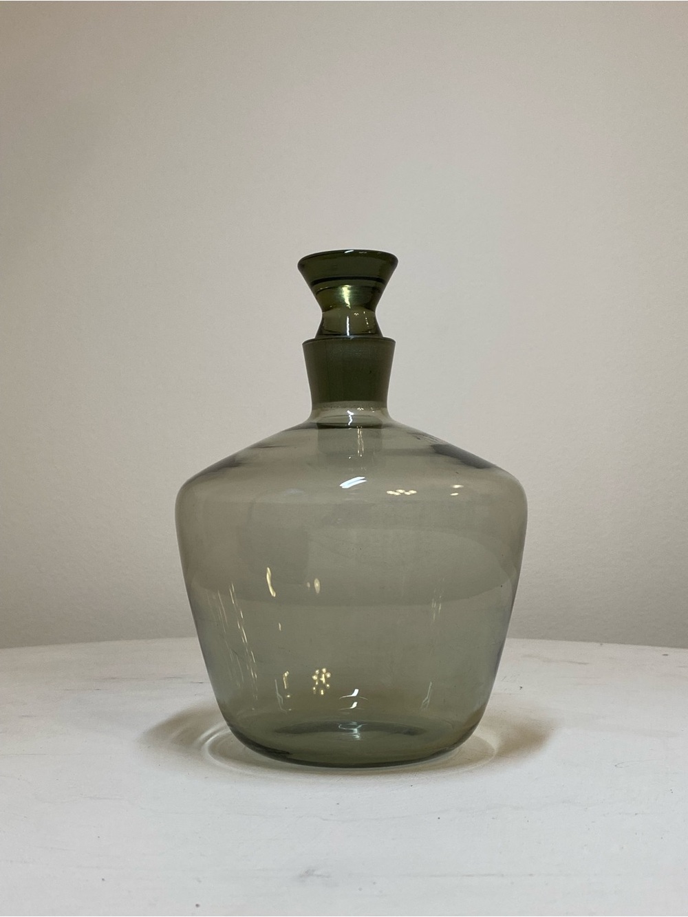 Vintage 1957 Richard‎ Sussmuth glass decanter MCM barware